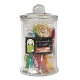 Cumpara ieftin Borcan cu acadele retro - Les Bonbonnieres Sucettes A L&#039; Ancienne, 220g | Les Gourmandises de Sophie