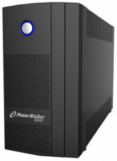 UPS line interactiv 1000VA 600W, iesire 3xShuko, baterie 2x 12V 5Ah Powerwalker foto