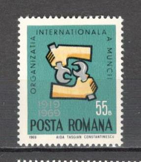 Romania.1969 50 ani Organizatia Internationala a Muncii ZR.304 foto