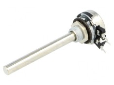 Potentiometru axial 5k&Omega; 200mW THT 6mm metalic