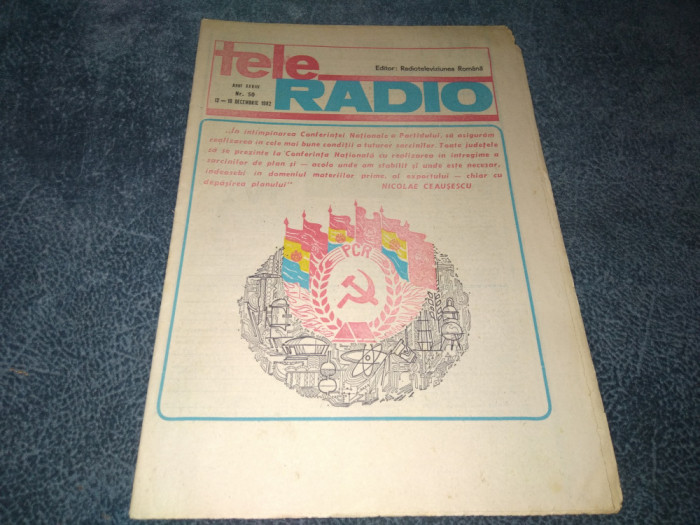 REVISTA TELE RADIO 12-18 DECEMBRIE 1982