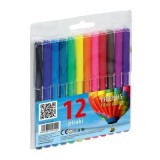 Carioci colorate Fiorello 160-1382, 12 culori, blister PVC