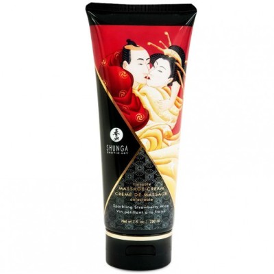 SHUNGA - STRAWBERRY AND CAVA MASSAGE CREAM 200 ML foto