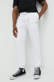 HUGO pantaloni de trening din bumbac culoarea alb, uni 50489617