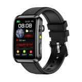 Cumpara ieftin Smartwatch iSEN TK77 Negru, Piele, 1.57 HD, ECG, Micro-Examinare, Risc Glicemie, Acid Uric Lipide, Apel BT, Asistent Vocal, Lanterna, SOS, 250mAh