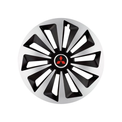 Set 4 capace roti Fox Gri-Negru R14 Compatibil Cu Mitsubishi foto