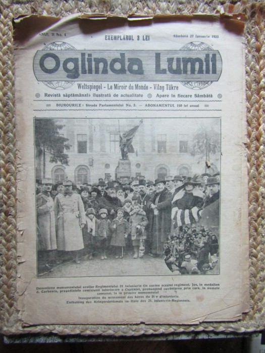 Revista Oglinda Lumii nr.4/1923