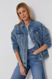 Cumpara ieftin Armani Exchange Geacă jeans femei, de tranzitie, oversize