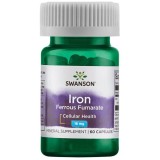 Fumaratul de Fier 18mg Swanson 60capsule