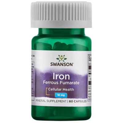 Fumaratul de Fier 18mg Swanson 60capsule foto