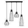 Lampă suspendată SUBA 4L negru, Sollux Lighting