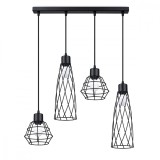 Lampă suspendată SUBA 4L negru, Sollux Lighting