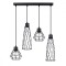 Lampă suspendată SUBA 4L negru, Sollux Lighting