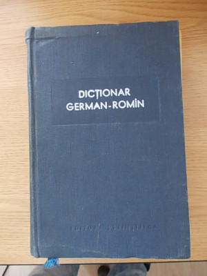 DICTIONAR GERMAN-ROMAN-CARTONAT-R5D foto