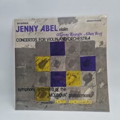 Jenny Abel / Horia Andreescu - Concertos For Violin And Orchestra NM / NM vinil LP disc Electrecord Romania 1985 muzica clasica