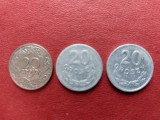 Lot monede 20 groszy ani 1923,1949,1963 Polonia.