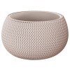 Ghiveci Decorativ Rotund Prosperplast Splofy Cafeniu 23.9x16.1 cm, 2.3L, Plastic - Interior/Exterior