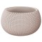 Ghiveci decorativ de flori, Prosperplast, Splofy, rotund, cafeniu, 23.9x16.1 cm