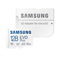 Card microSDXC 128 Gb, Samsung Evo Plus, U1, A1, V10, 130Mb s, cu adaptor foto