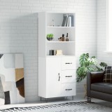 vidaXL Dulap &icirc;nalt, alb, 69,5x34x180 cm, lemn compozit