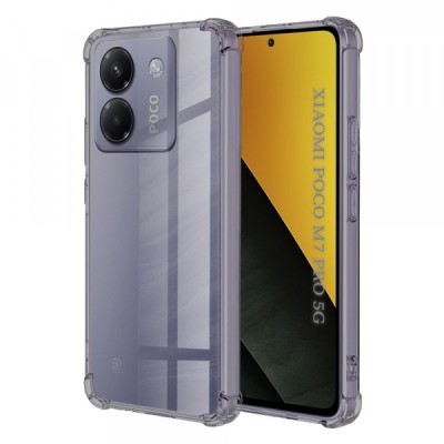 Husa pentru Xiaomi Poco M7 Pro 5G, Techsuit, Shockproof Clear, Neagra foto