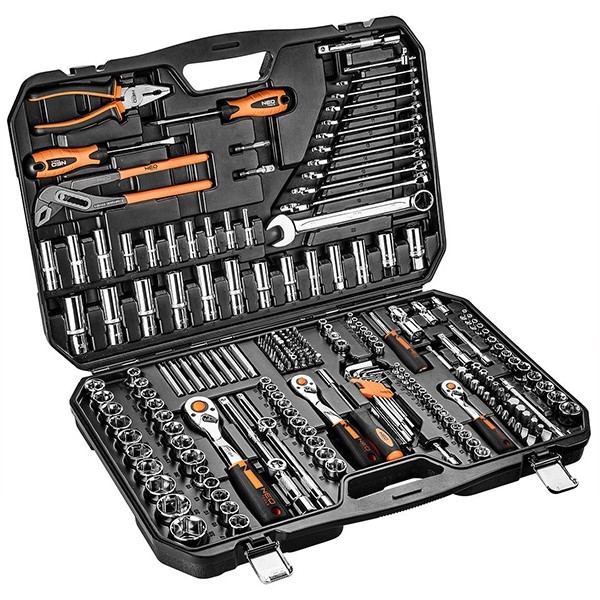 Trusa scule 233buc 1/2&quot;, 3/8&quot; si 1/4&quot; NEO TOOLS 10-078 HardWork ToolsRange