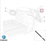 Cheder lateral dreapta-stanga fixare parbriz original Piaggio Ape 50 (09-16) - Ape 50 Euro 4 (18-22) - Ape Mix (98-08) 2T AC 50cc