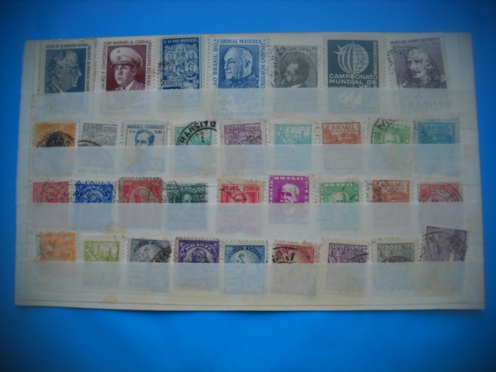 HOPCT LOT NR 545 BRAZILIA -34 TIMBRE VECHI-AMERICA LATINA-STAMPILATE/STAMPILAT