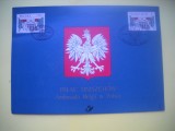 HOPCT PLIC S NR FDC 986 AMBASADA POLONIEI 1998EMISIUNE COMUNA POLONIA -BELGIA -CARTON MAXIMA 21/15 CM