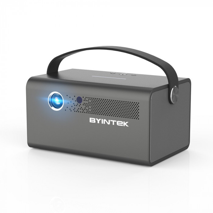 Videoproiector smart portabil, BYINTEK R17 PRO,750 ANSI lumeni, 4K, Android 9.0