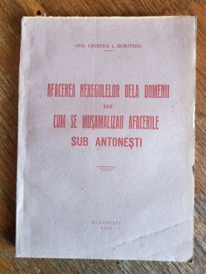 Cum se musamalizau afacerile sub Antonesti - Cristea I. Dumitru / R4P2F foto
