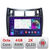 Navigatie Toyota Yaris 2008-2011 C-YARIS08 Android Octa Core Ecran 2K QLED GPS 4G 4+32GB 360 KIT-YARIS08+EDT-E409-2K CarStore Technology