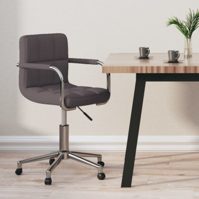 vidaXL Scaun de birou pivotant, gri taupe, material textil foto