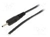 Cablu alimentare DC, cabluri, DC 2,35/0,7 mufa, negru, 0,5m, WEST POL - P07-TT-T050-050BK