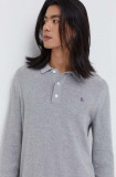 Cumpara ieftin Abercrombie &amp; Fitch pulover din amestec de lana barbati, culoarea gri, light