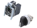Comutator Rotativ 22mm Negru IP66 3A 240VAC