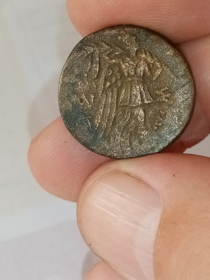 Moneda autentică Grecia antica, Pontus Amisos, 105 - 65 IEN, bronz foto
