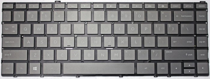 Tastatura compatibila Laptop, HP, Spectre X360 13-AC, 13T-AC, TPN-Q178, iluminata, gri inchis, layout US