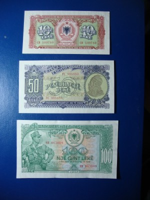 ALBANIA SET 5 BUC 1957 AUNC/UNC foto