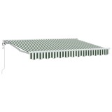 vidaXL Cort electric retractabil Verde și alb 3 x 2,5 m 3420970