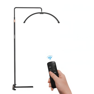 Lampa Profesionala LED Semiluna, WellLuck&amp;reg;, 36 W, Pentru Saloane de Infrumusetare: Gene, Makeup, Cosmetica, Rotire 360&amp;deg;, Telecomanda, Suport Telefon, foto