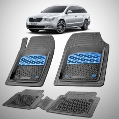 Covorășe cauciuc Skoda Superb II Combi 2008-2015 | Blue Edition &ndash; TeamCar&reg;