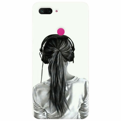 Husa silicon pentru Xiaomi Mi 8 Lite, Girl With Headphone foto