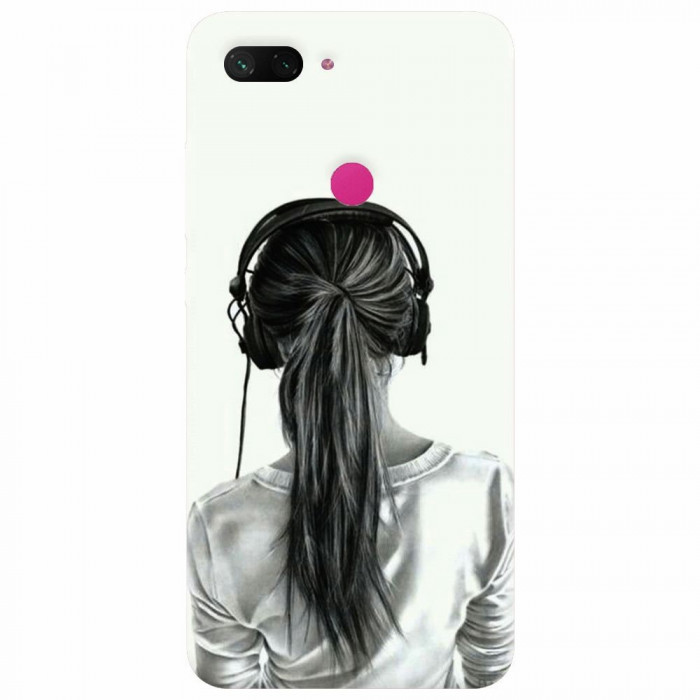 Husa silicon pentru Xiaomi Mi 8 Lite, Girl With Headphone