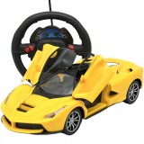 Masinuta de curse de jucarie pentru Copii, Replica Ferrari LaFerrari, Volan RC, Scara 1:16