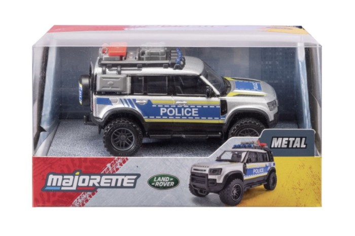 Majorette masina metalica de politie land rover defender scara 1 la 43 ...