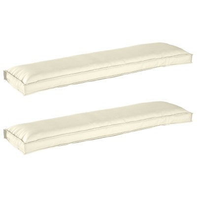 vidaXL Set de perne pentru palet 2 pcs Crem 150 x 40 x 8 cm foto