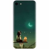 Husa silicon pentru Apple Iphone 8, Cat And Girl