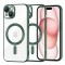 Husa premium iPhone 15 Techsuit Luxury Crystal MagSafe, verde inchis