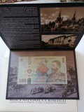 100 lei Bancnota aniversara cu tema 185 de ani de la nasterea regelui Carol I UNC